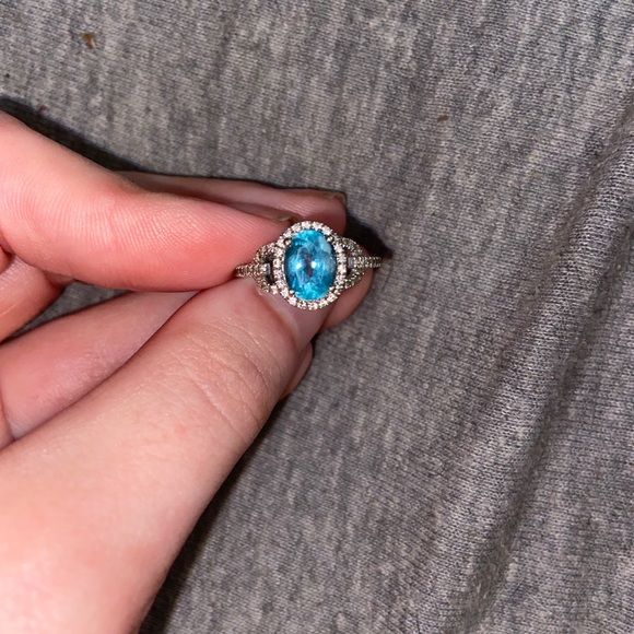 Blue Apatite Diamond Ring Helzberg - Picture 2 of 3